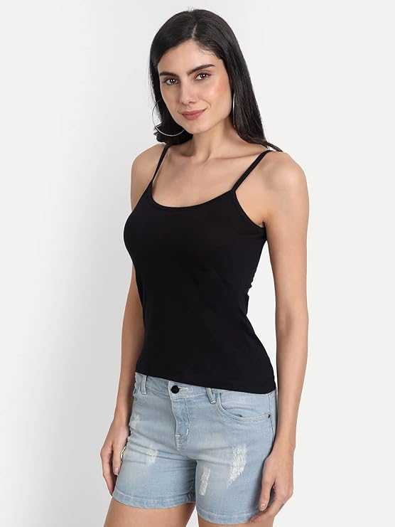 Women's Camisole With Built-in Bra (Pack of 2) | Tank Top Women Cami Ladies Top Sleeveless Dress - Bras - Women'S Loose Cami with Built-in Tank Top (Pack of 2)