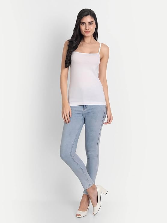 Women's Camisole With Built-in Bra (Pack of 2) | Tank Top Women Cami Ladies Top Sleeveless Dress - Bras - Women'S Loose Cami with Built-in Tank Top (Pack of 2)