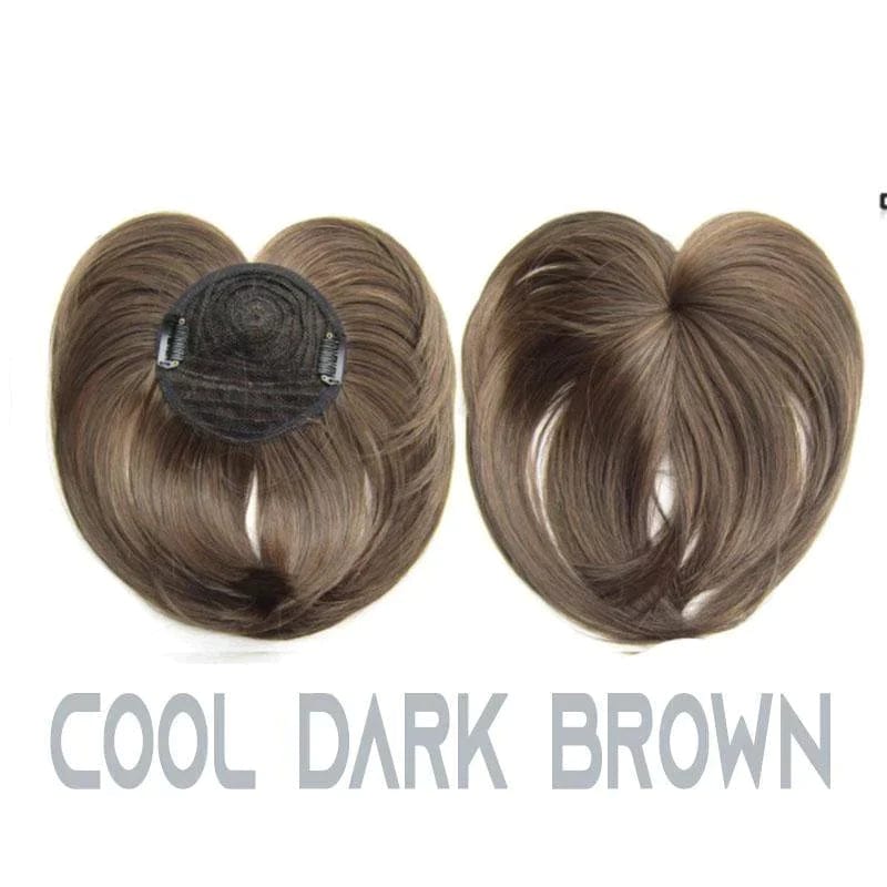 Womens Toppers Hair For Women Clips Hair Extensions Wig - Hair Topper Clip Dark Brown Hair Topper Clip