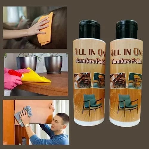 Wood Polish Furniture Spray Wood Floor Wax Cleaner Natural Polish - Furniture Wood polish for Cleaning (Pack of 2) Furniture Wood Polish (Pack of 2)