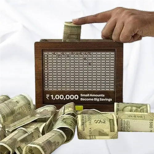 Wooden Money Bank | Savings Box Kids Bank Account Coins Bank Premium Wooden Money Bank