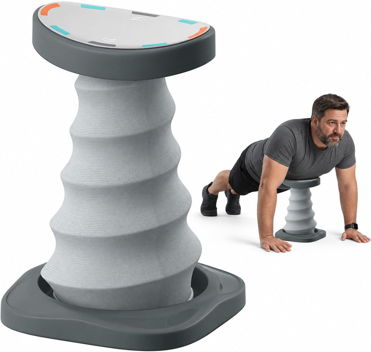 Spring-Assisted Push-Up Trainer
