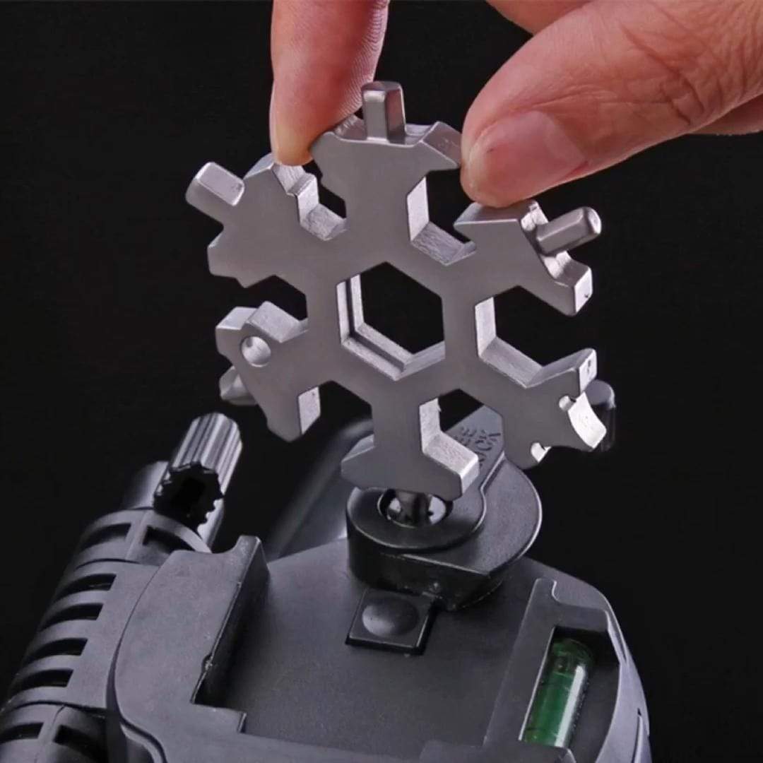 18 in 1 Snowflake Multipurpose Tool All in One Pocket Tool 18-in-1 Snowflake Multi-tool