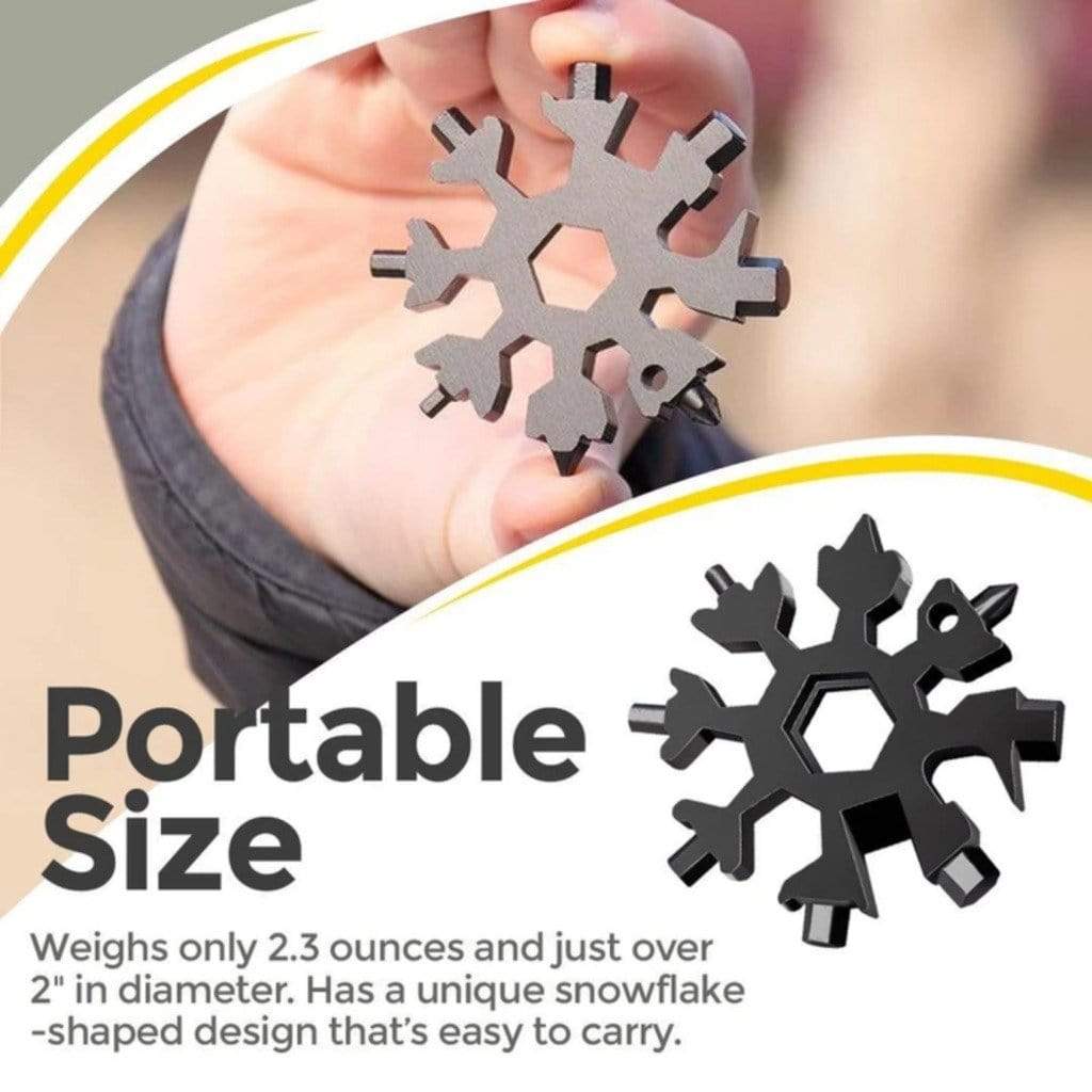 18 in 1 Snowflake Multipurpose Tool All in One Pocket Tool 18-in-1 Snowflake Multi-tool