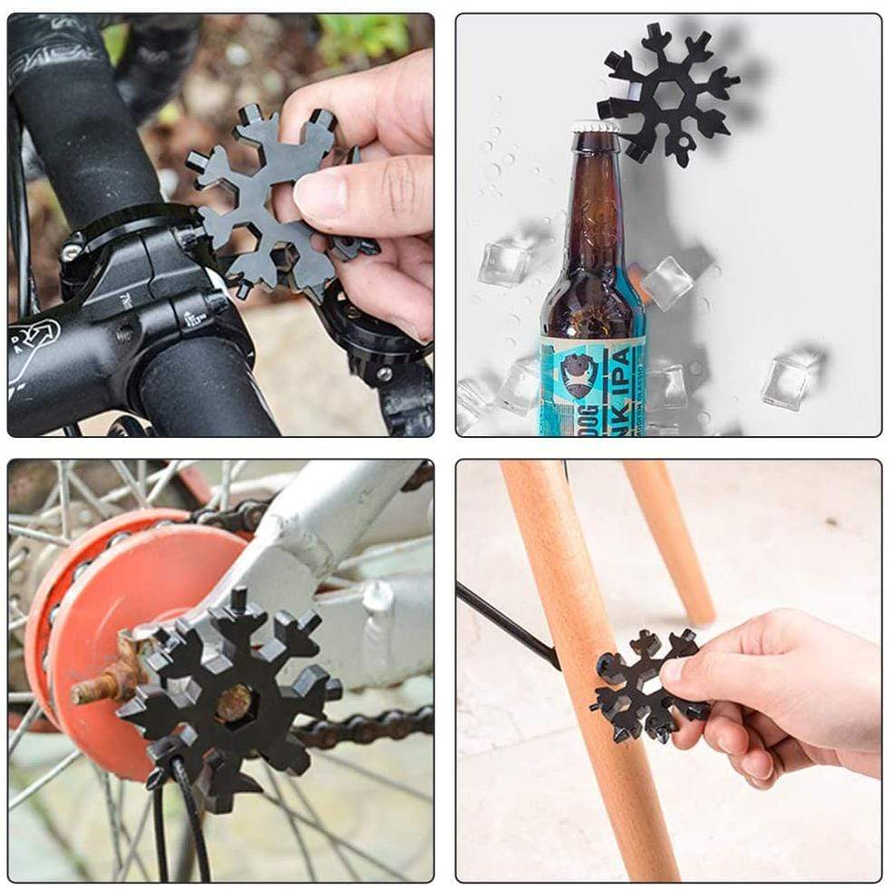 18 in 1 Snowflake Multipurpose Tool All in One Pocket Tool 18-in-1 Snowflake Multi-tool
