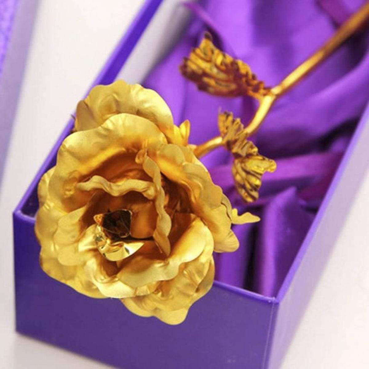 24K Gold Plated Rose Gift Flower Gold Dipped Rose Gold Plated Rose