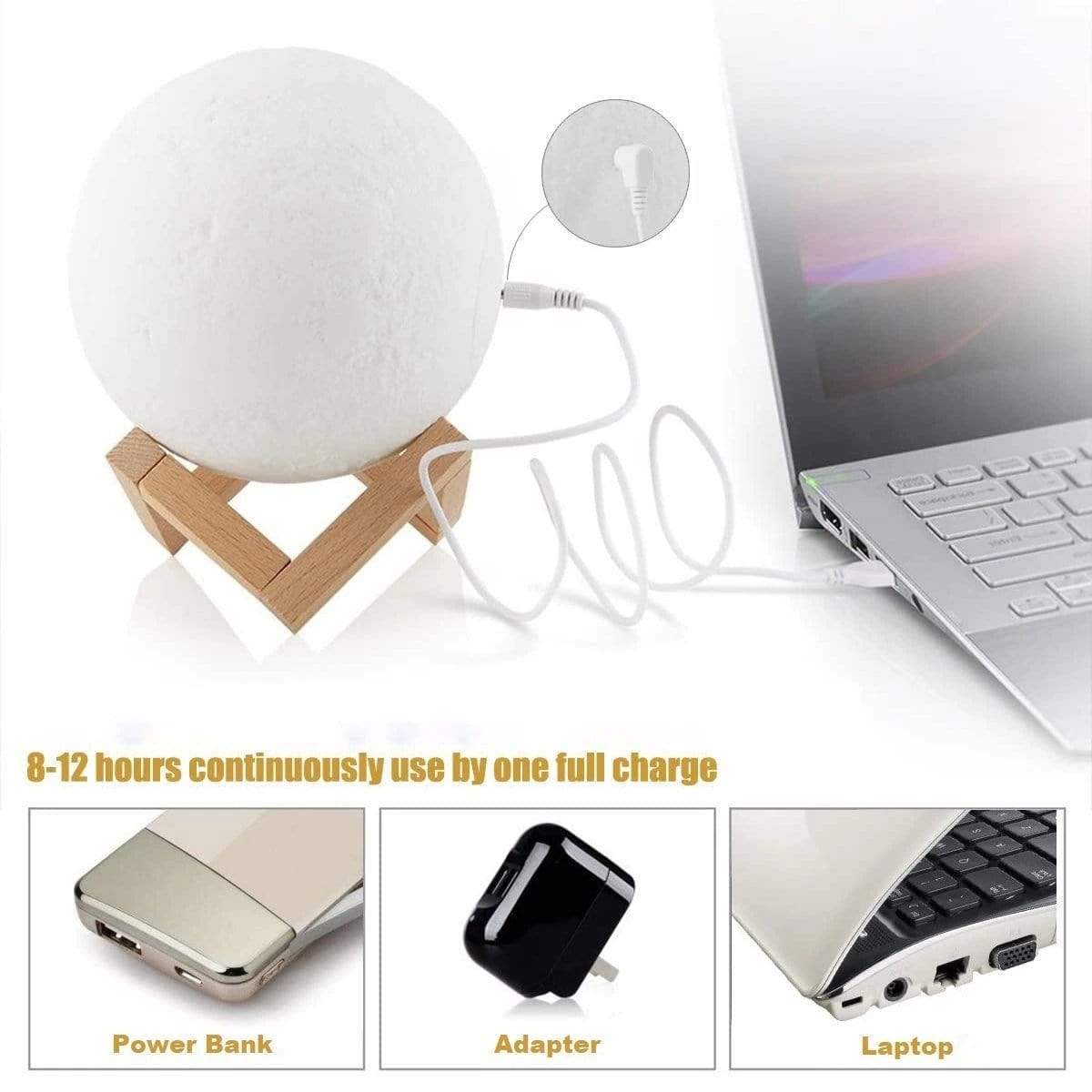 3d Moon Lamp Glowing Printed Night light 3d Moon Lamp