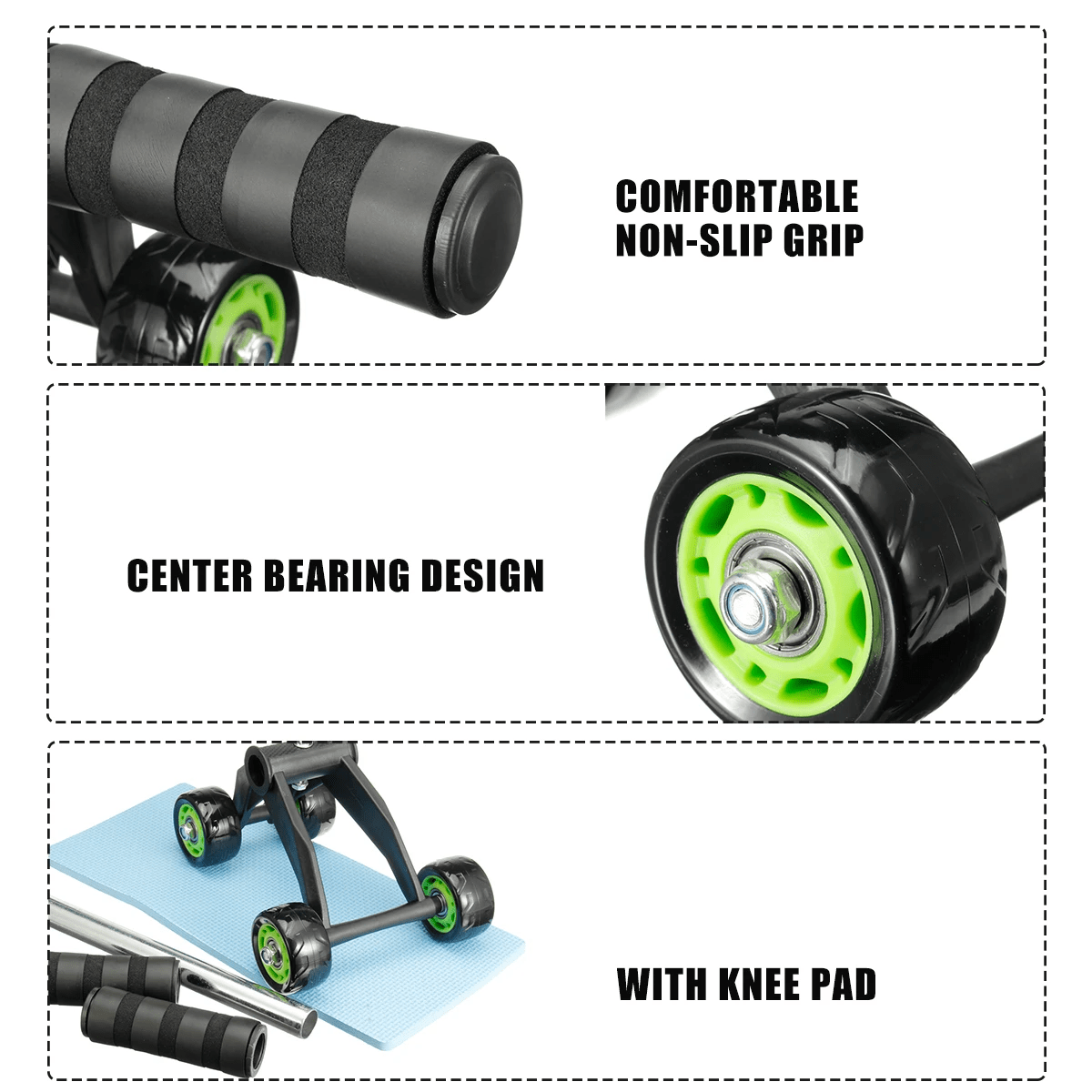 4 Wheel Abs Roller Home Gym Equipment for Workout 4 Wheel Abs Roller