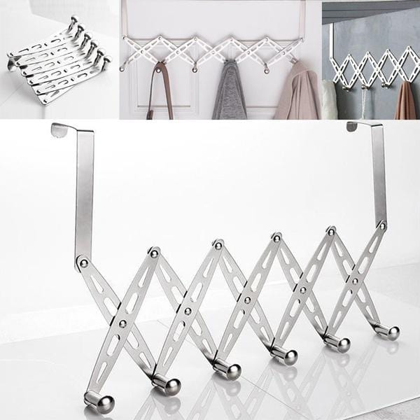 [ 6 Hook ] Stainless Steel Door Hanging Hanger Hook [ 6 Hook ] Stainless Steel Door Hanging Hanger Hook
