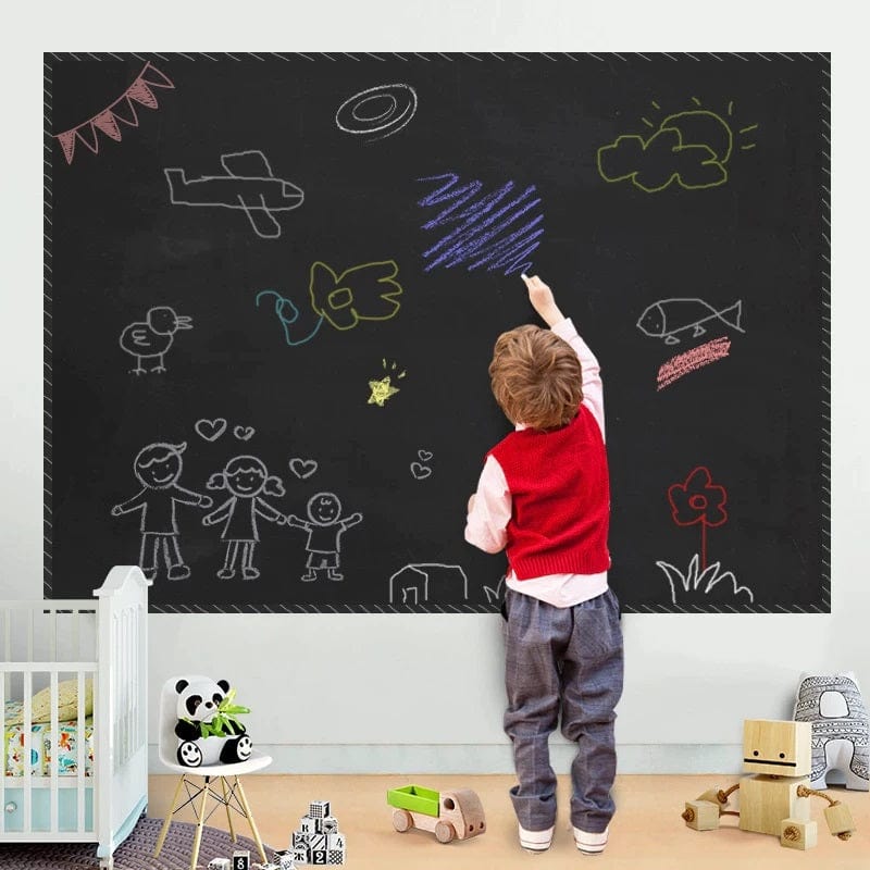 Adhesive Wallpaper Whiteboard Writing Wall Sticker - Self-adhesive Blackboard Wall Sticker - Pack of 2 Self-adhesive Blackboard Wall Sticker - Pack of 2