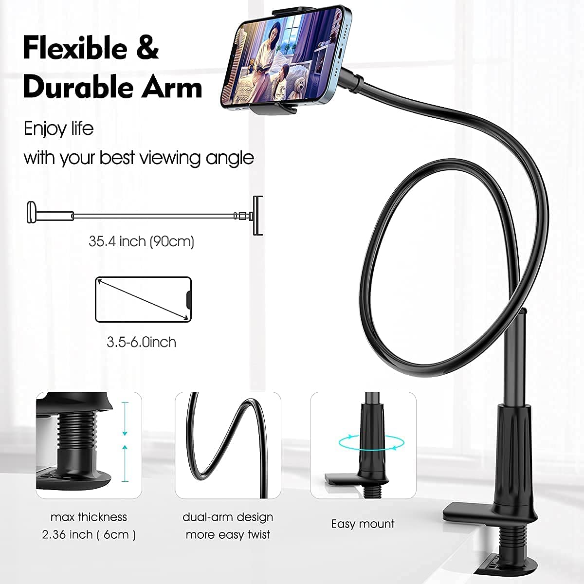 Adjustable Mobile Stand for Table Bed Flexible Phone Holder Flexible Phone Holder