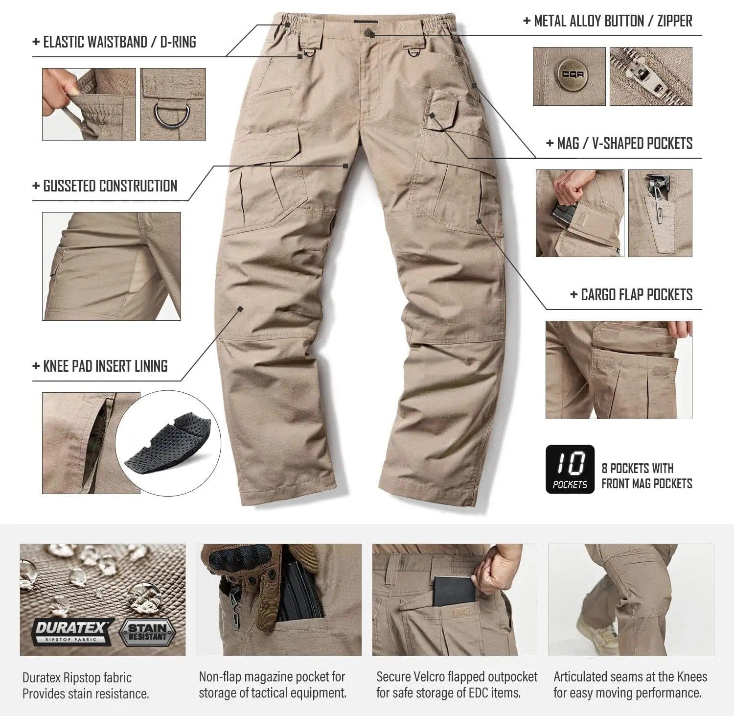 Army Tactical Cargo Pants Waterproof Military Cotton Trouser - Tactical Pants Tactical Pants