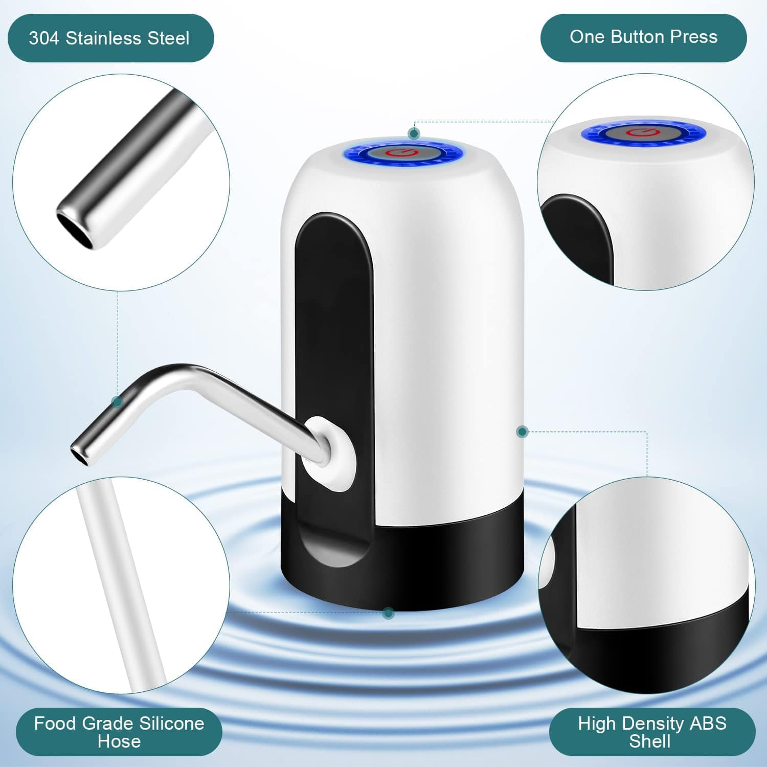 Automatic Water Bottle Pump | Automatic Water Dispenser Machine Electric Portable Pump  Automatic Water Bottle Pump