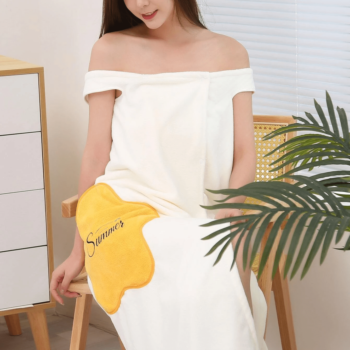 Bathrobe For Women Cotton Soft Plush Robes For Women Pearl White Bathrobe For Women