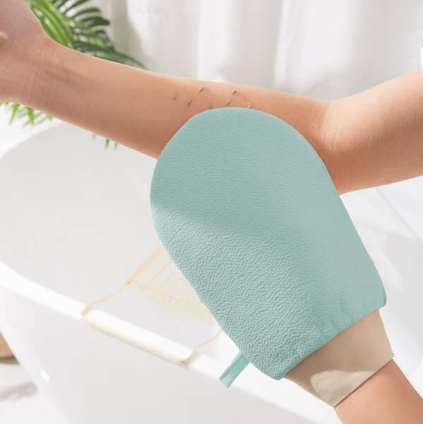 Best Exfoliating Glove For Body Dewy Hours Exfoliating Mitt Soothing Blue Body Exfoliating Glove