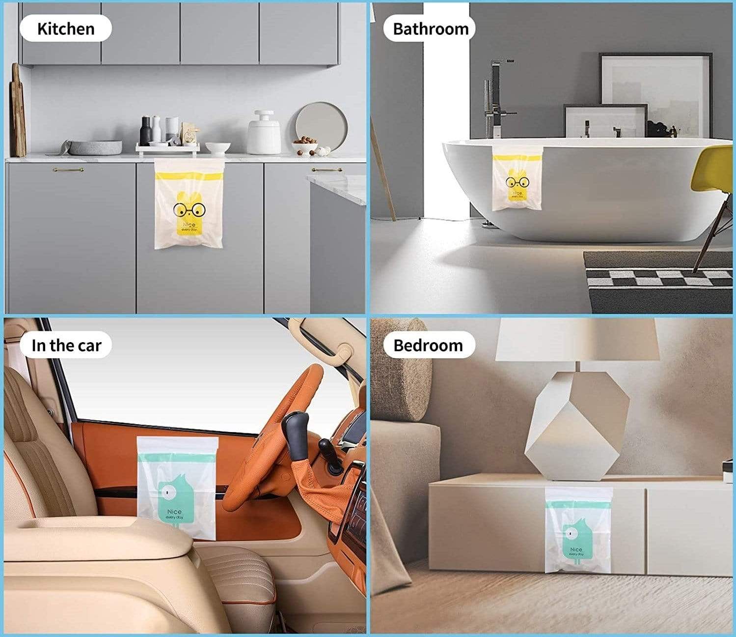 Biodegradable Garbage Adhesive Bags Cornstarch Trash Bag Biodegradable Adhesive Trash Bags