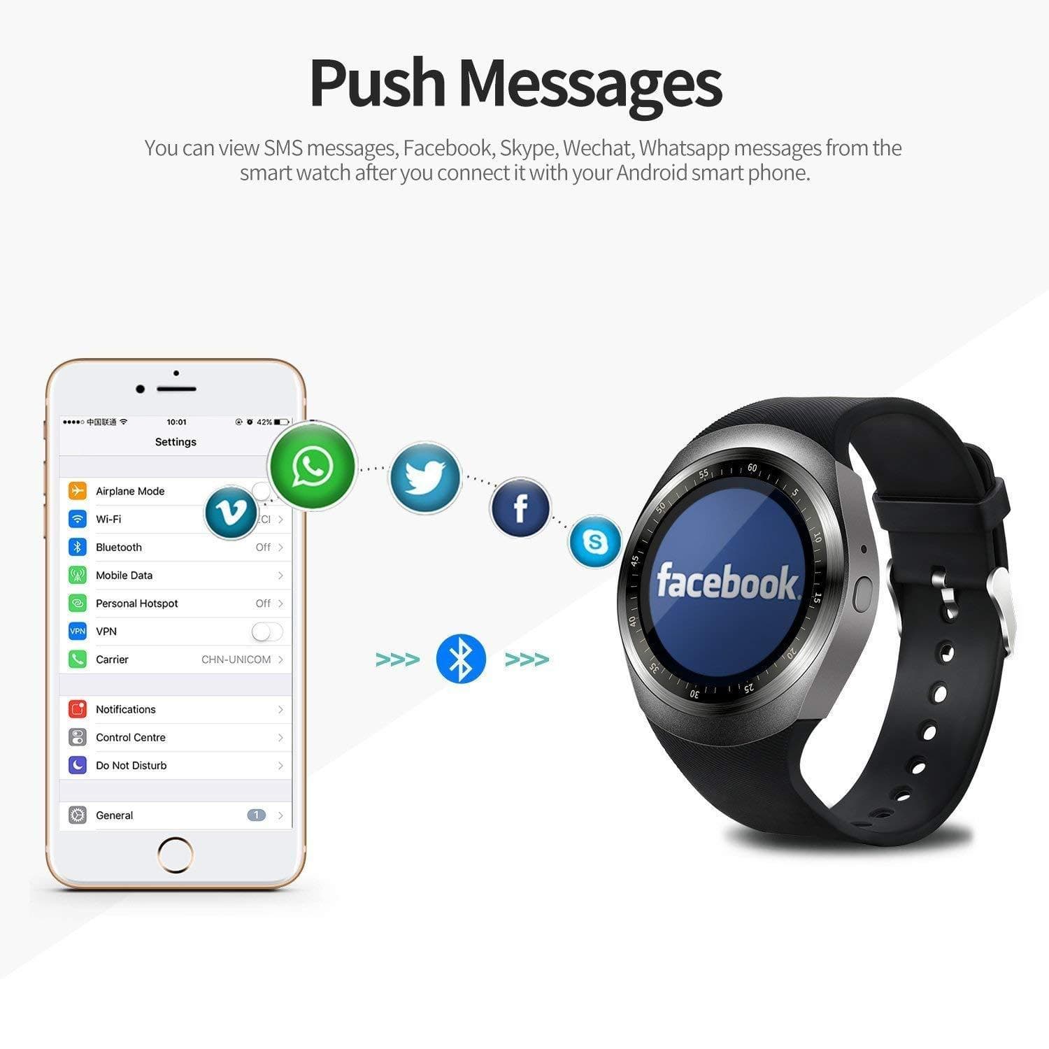 Bluetooth Smartwatch Waterproof Pedometer Sports Watch Fitness Tracker  Relógios inteligentes Bluetooth Smartwatch 2.0
