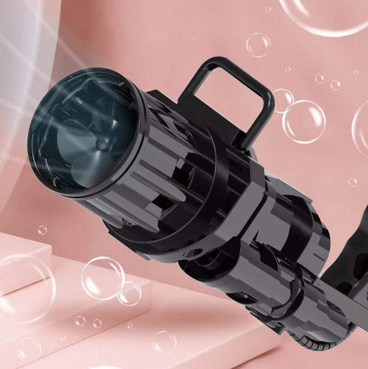Bubble Machine Gun Automatic Gatling Toy for Kids Black Bubble Machine Gun