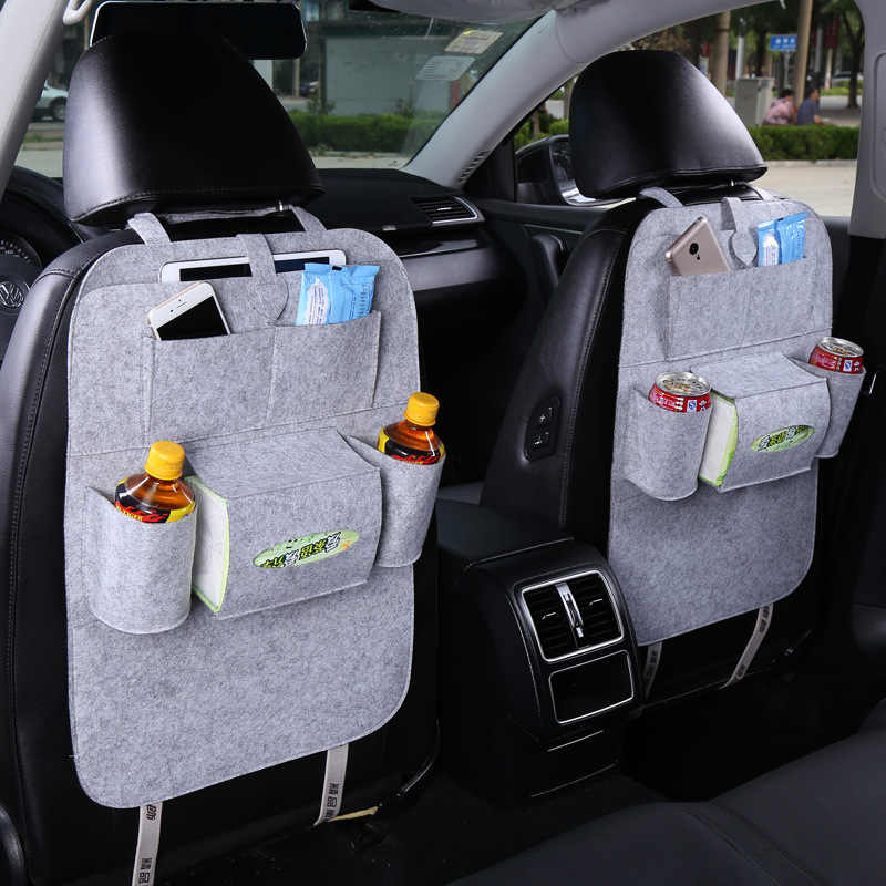 Car Back Seat Organizer Car Storage Hanging Seat Almacenar y ordenar Silver Car Back Seat Organizer
