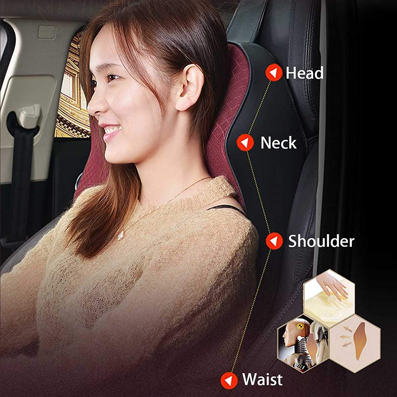 Car headrest neck rest pillow seat cushion support for back Car Neck Rest