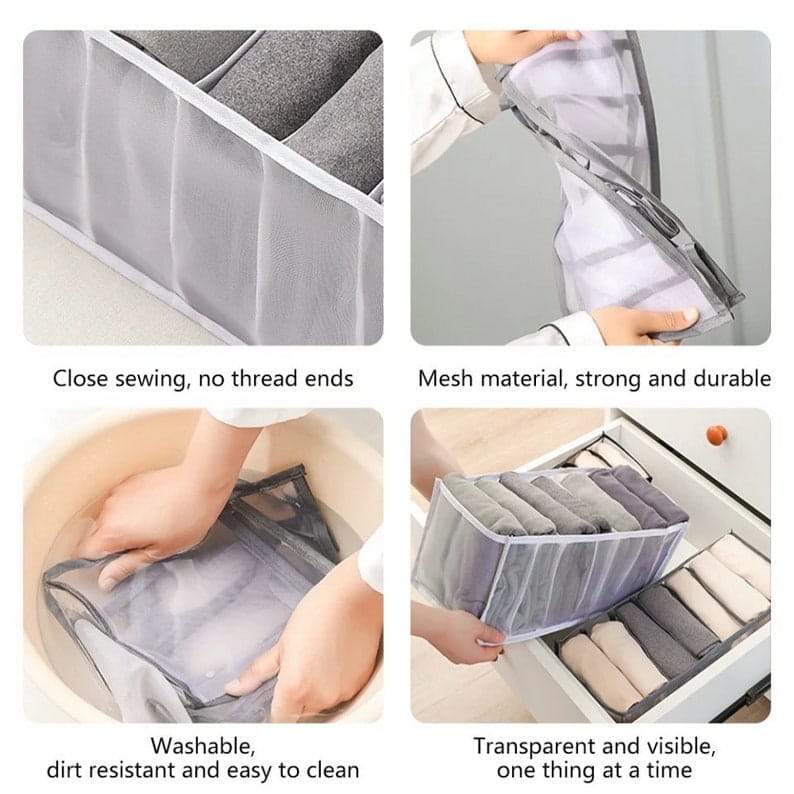 Cloth Cover Organizer Storage Bags Wardrobe Organizer Wardrobe Organizer Storage Bags - Pack of 3