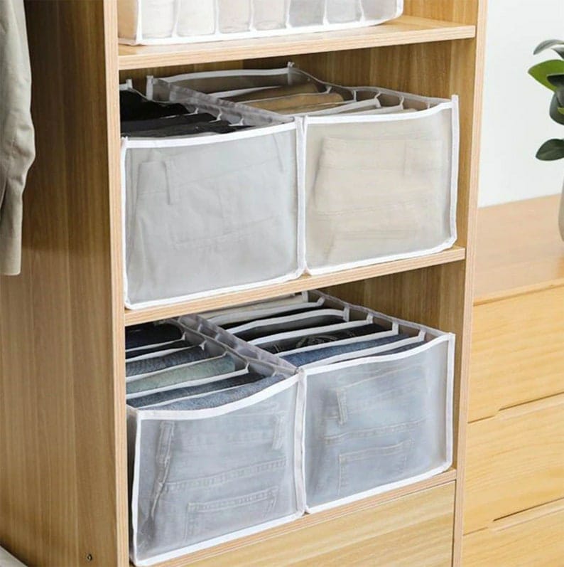 Cloth Cover Organizer Storage Bags Wardrobe Organizer Wardrobe Organizer Storage Bags - Pack of 3