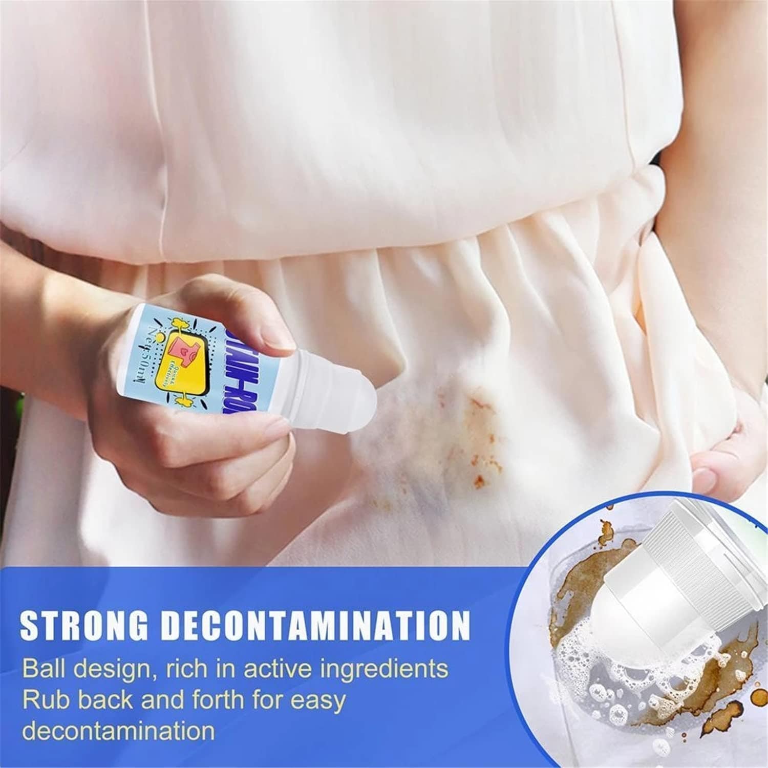 Cloth Fabric Best Grease Coffee Dirt Stain Remover Roller Stain Remover Roller