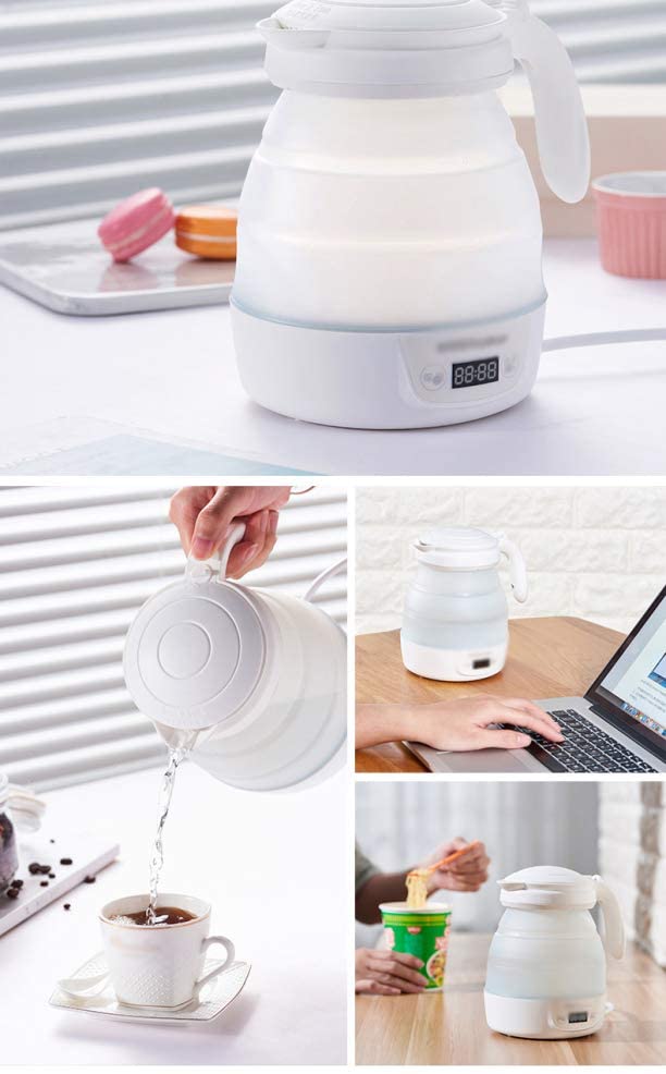 Collapsible Electric Kettle Foldable Water Boiler Travel Portable Electric Kettles Collapsible Electric Kettle