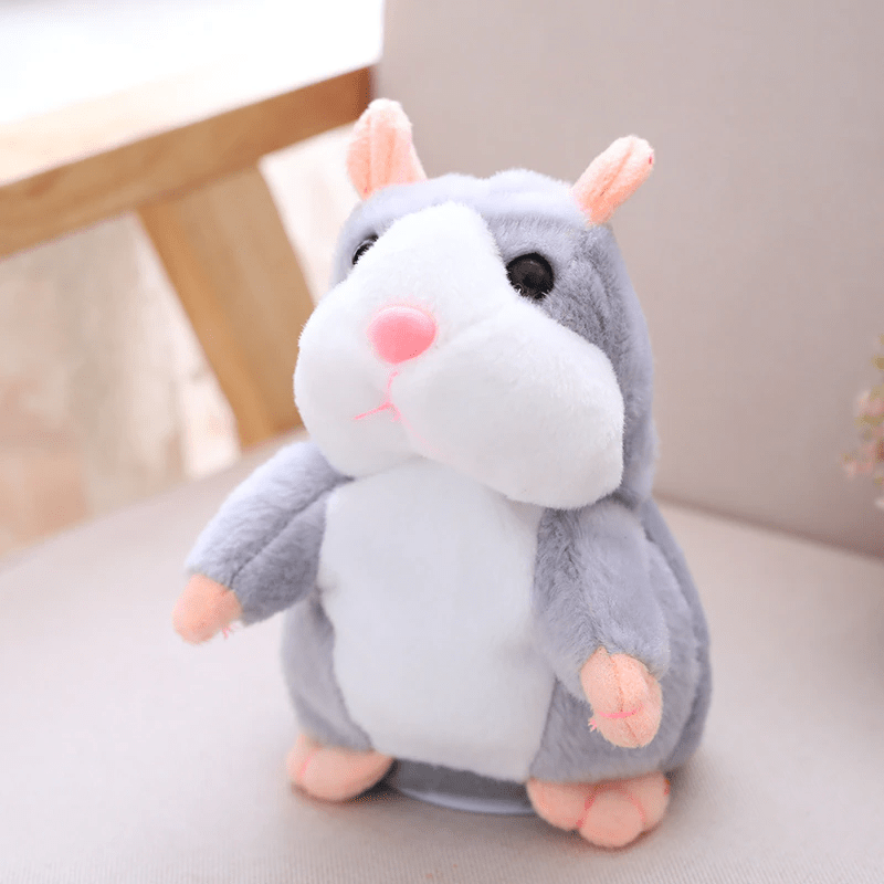 Cute Talking Hamster Toy Interactive Soft Mimicking Toys Grey Talking Hamster Toy