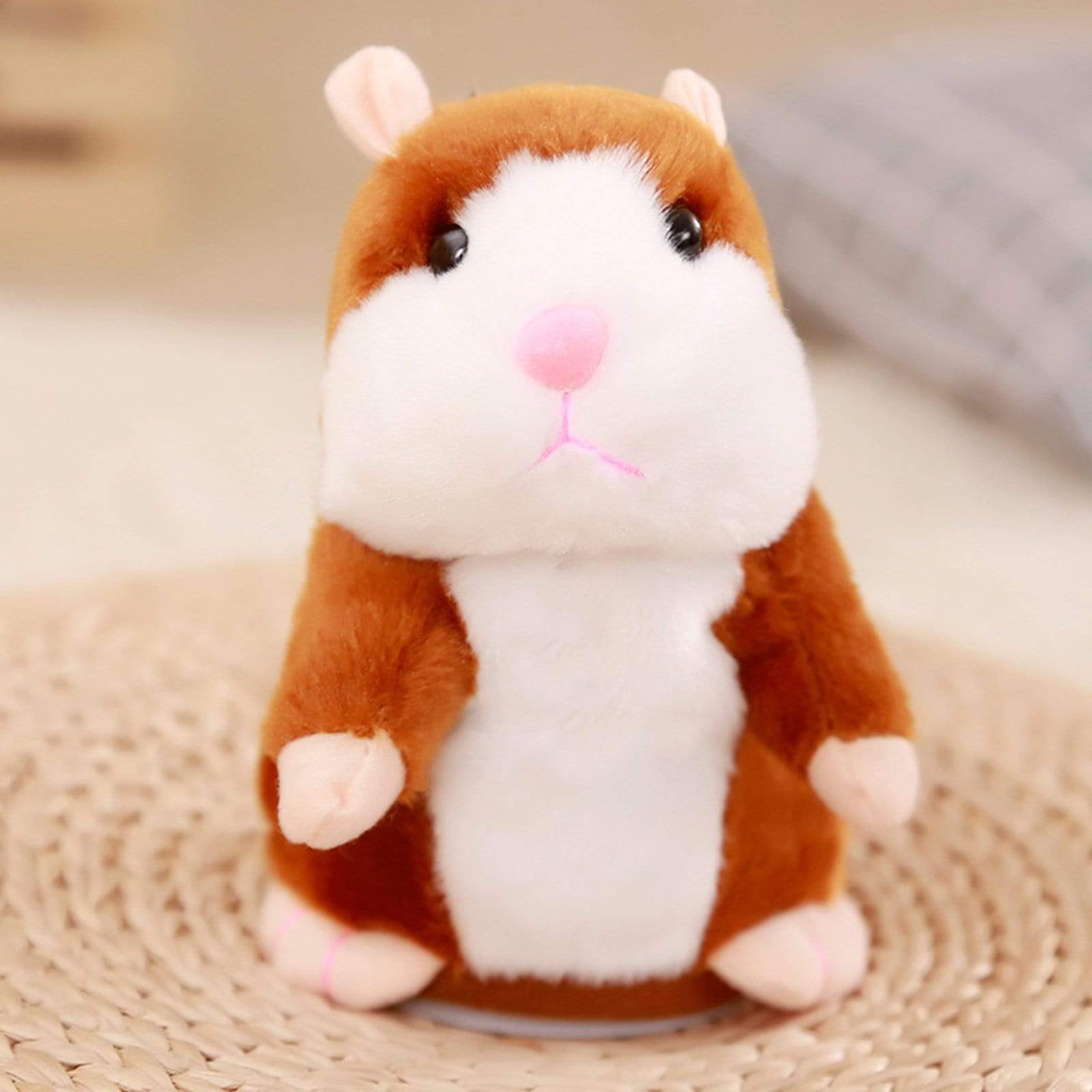 Cute Talking Hamster Toy Interactive Soft Mimicking Toys Light Brown Talking Hamster Toy