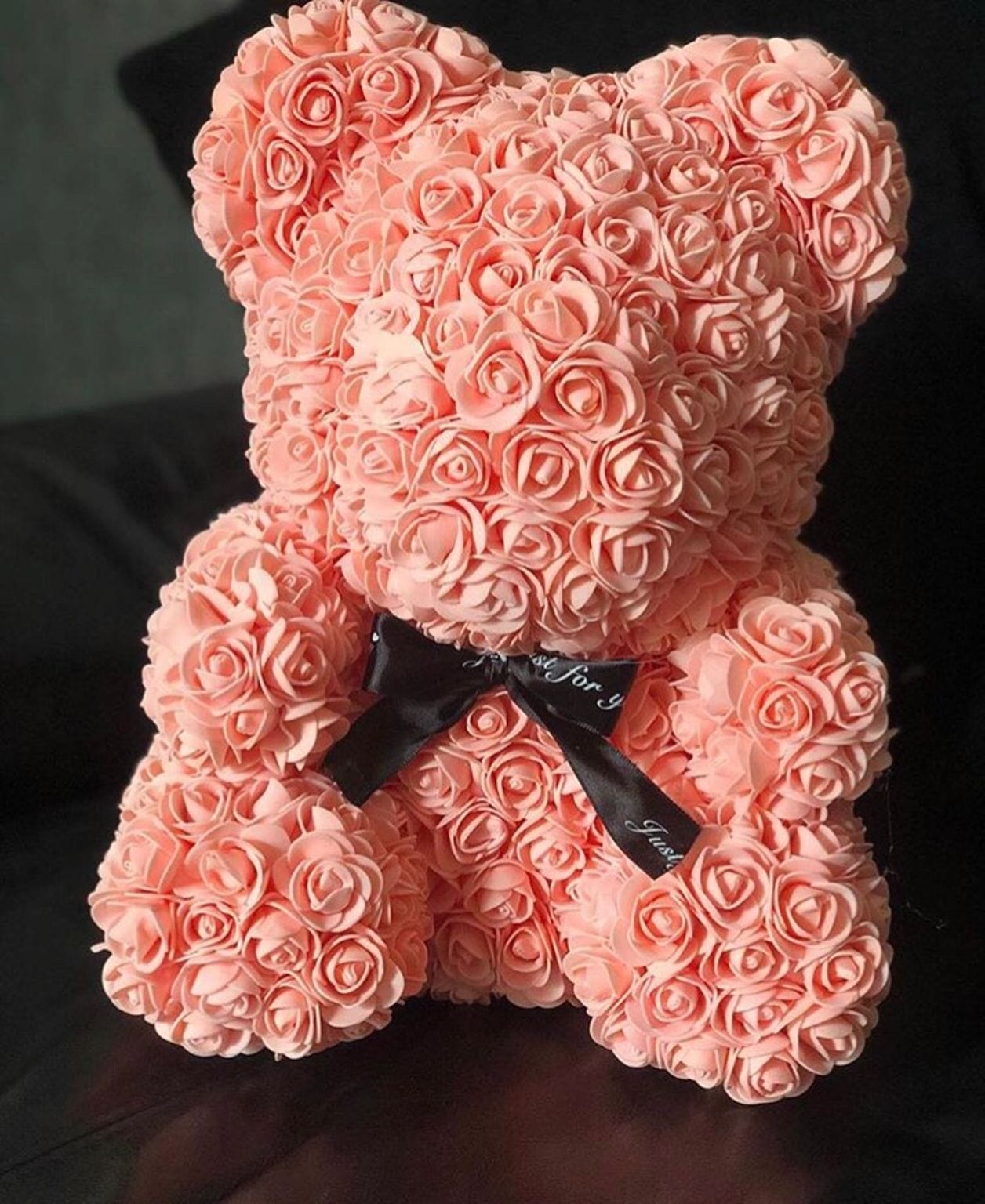 Cute Teddy Bear Toy Lovely Rose Bear Soft Toy - Artificial Rose Teddy Bear Peach Artificial Rose Teddy Bear