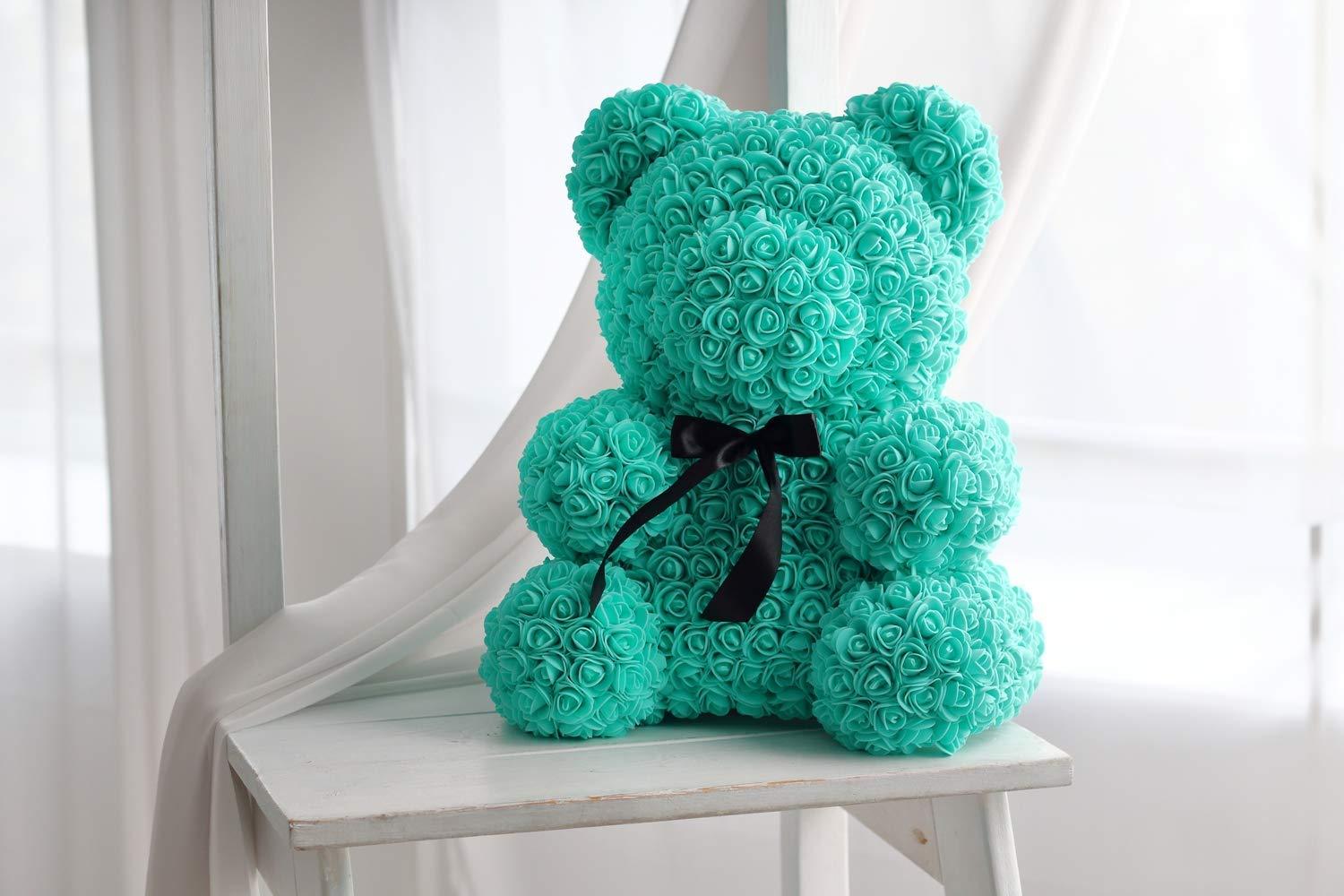 Cute Teddy Bear Toy Lovely Rose Bear Soft Toy - Artificial Rose Teddy Bear Tiffany Artificial Rose Teddy Bear