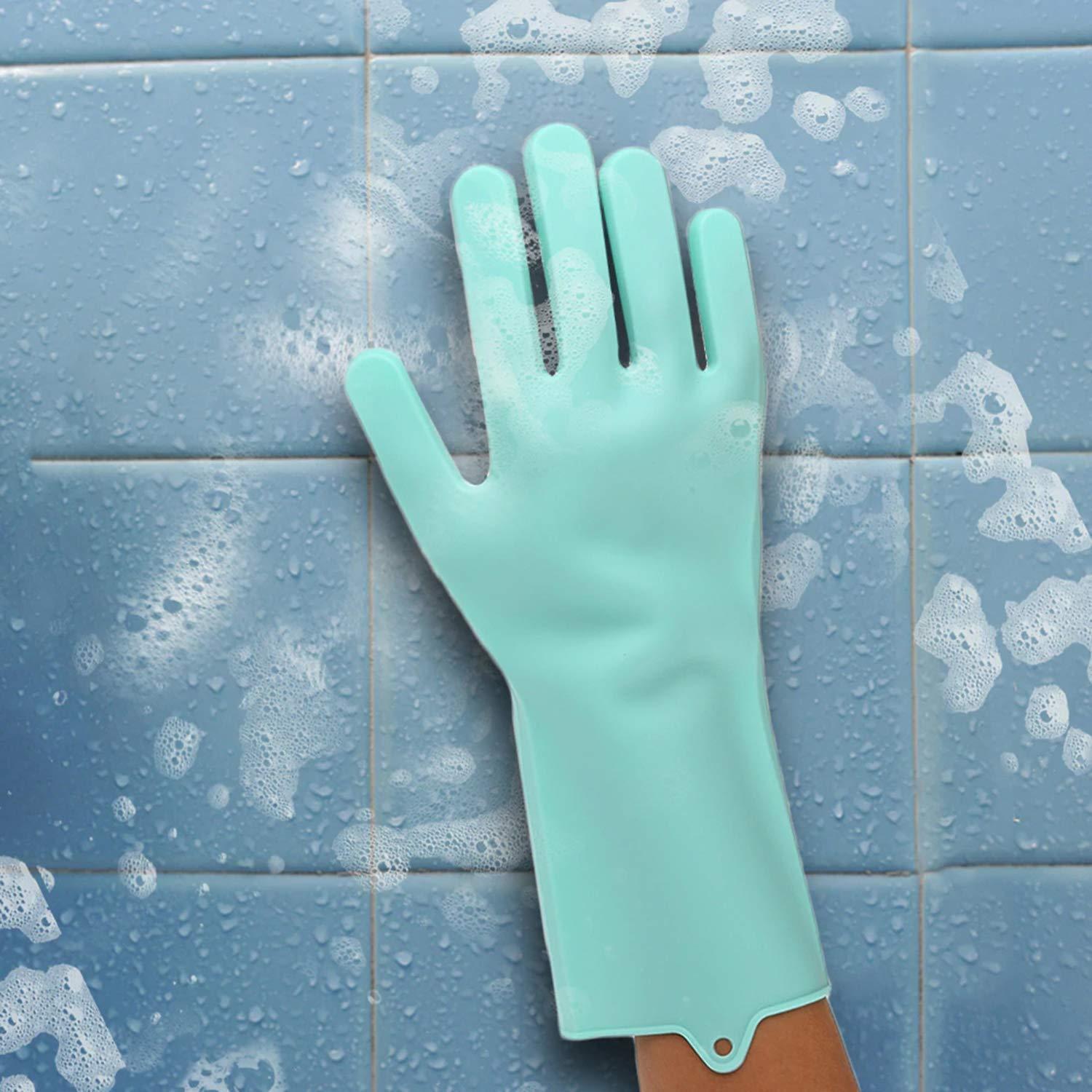 Dish Washing Silicone Scrubbing Gloves Household Gloves Silicone Scrubbing Gloves