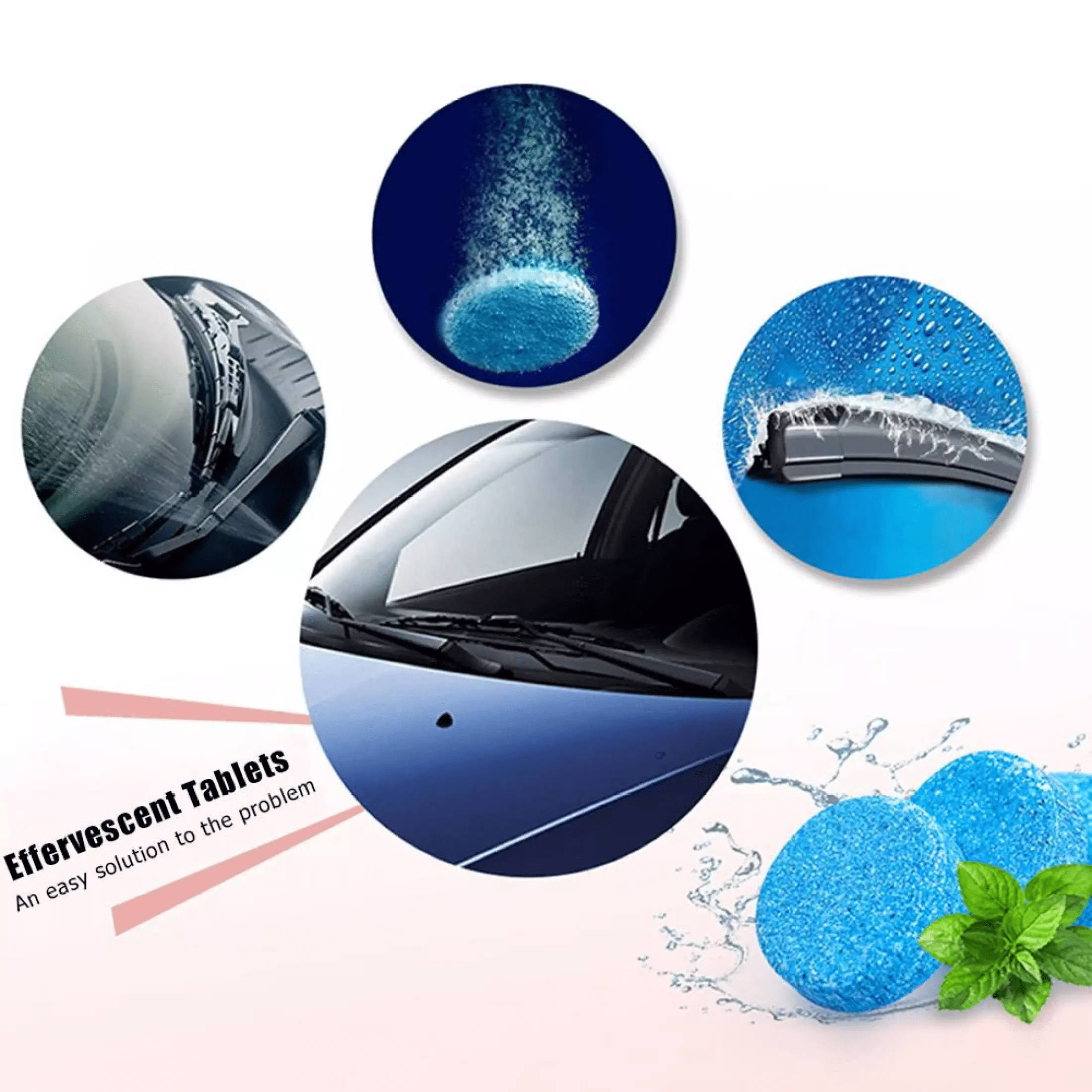 Effervescence cleaning Tablets Windshield Dishwasher Cleaner Effervescence Cleaning Tablets