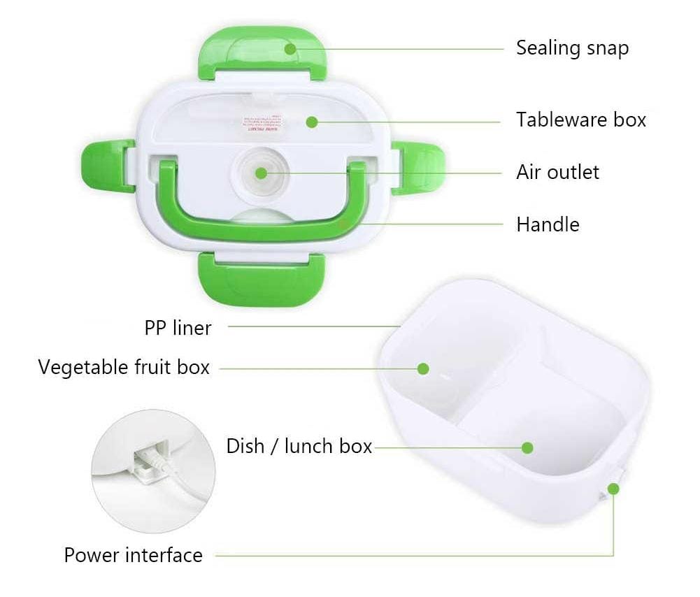 Electric Hot Lunch Box Portable Heated Food Container Heater Lunch Boxes Electric Hot Lunch Box