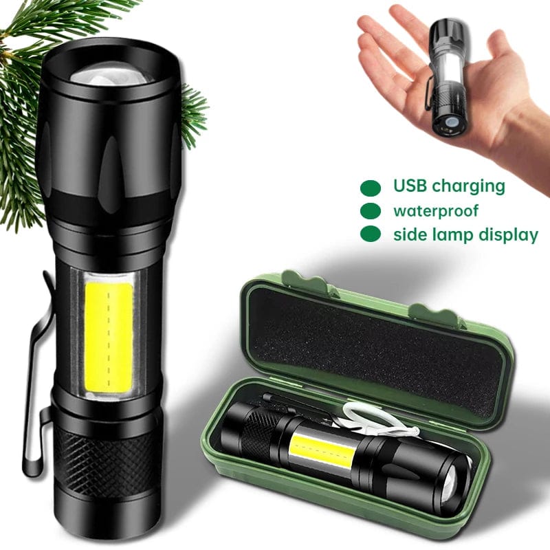 Everyday Flash Torch Light Recharchable battery Led Flashlight (70% off) Rechargeable Led Flashlight (70% off)