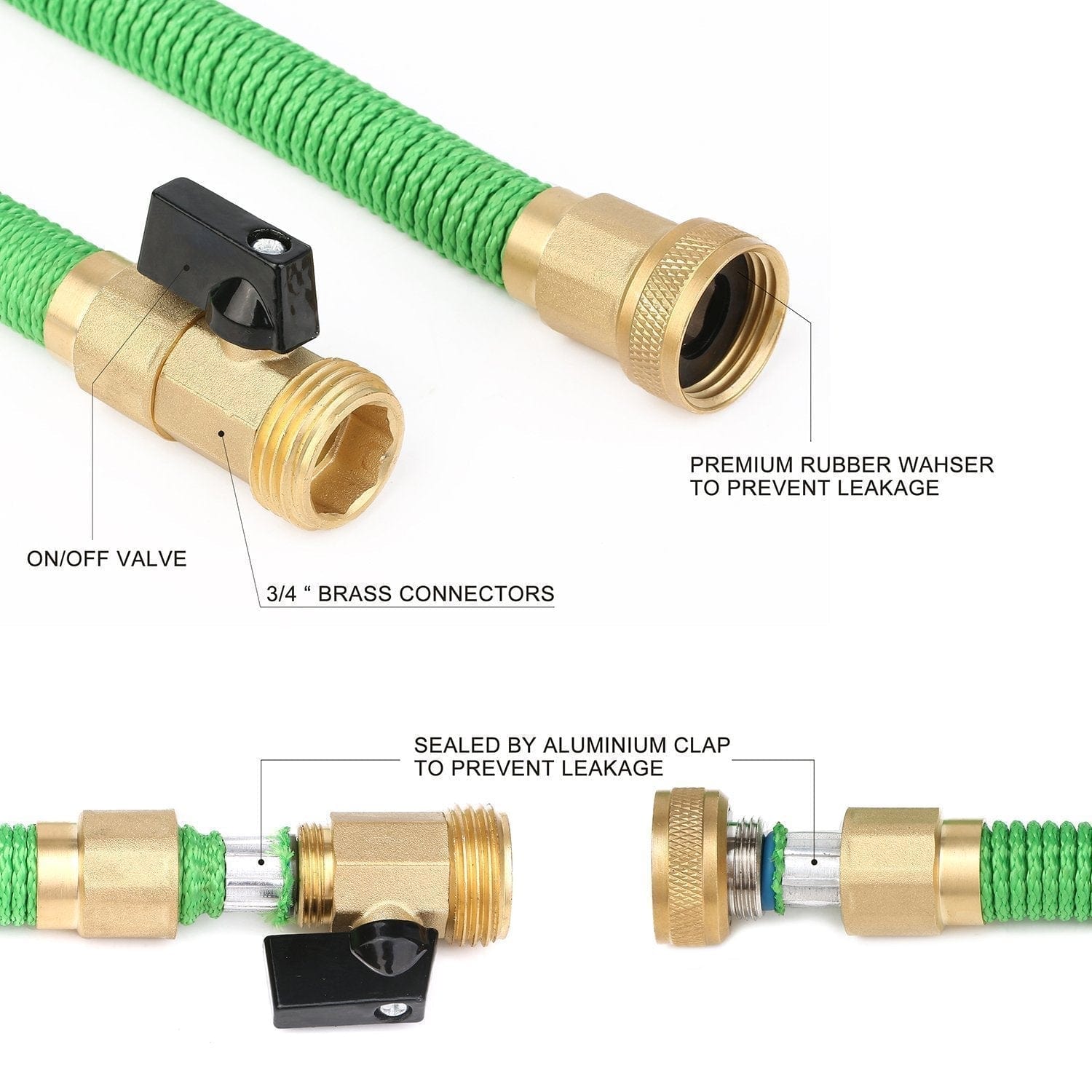Expandable Garden Hose Retractable Collapsible Water Shrinking Hoses Garden Hoses & Reels 100 ft Expandable Garden Hose