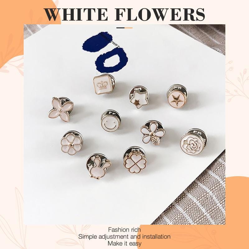 Exposure buttons (10PCS) White flowers Exposure buttons (10PCS)