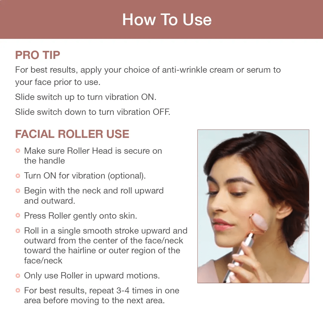 Face Jade Roller Massager Flawless Rose Quartz Roller Face Jade Roller Massager