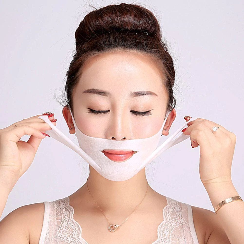 Face Shaper Double Chin Reducer Skin Tightening Mask - Jawline Slimming Mask Jawline Slimming Mask - Pack of 3