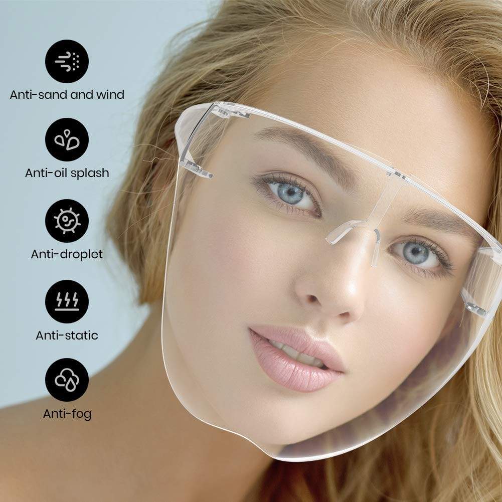 Face Shield with Goggles Attached Covid Mask Face Shield Goggles