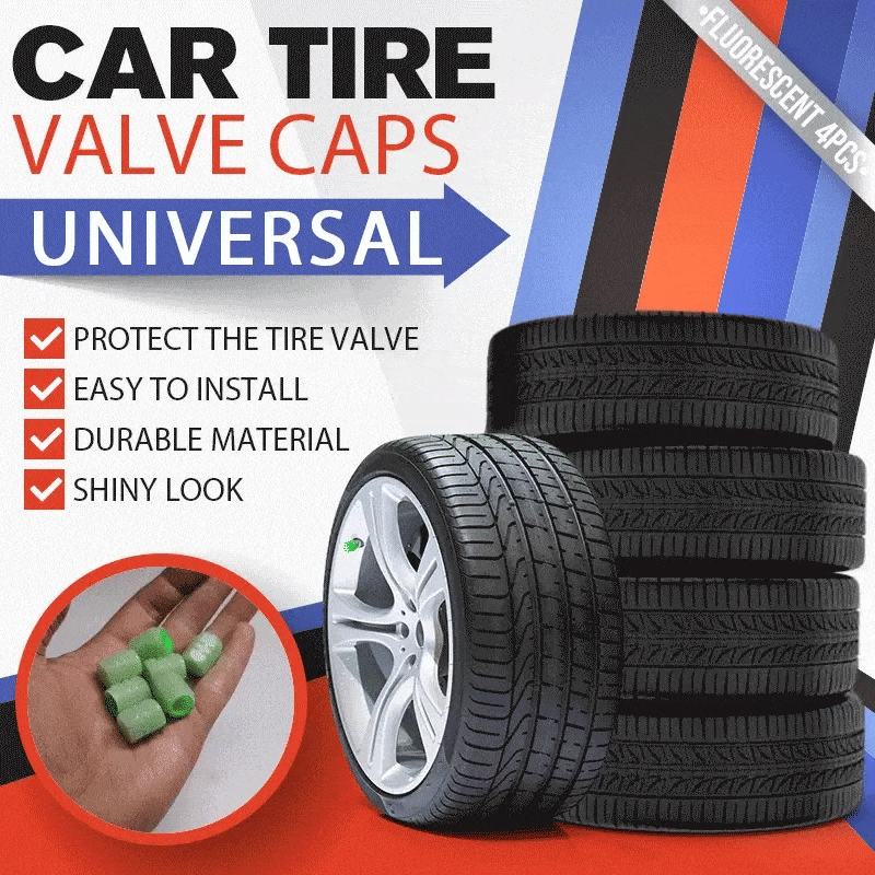 Fluorescent tire valve caps Green / 4PCS Fluorescent tire valve caps