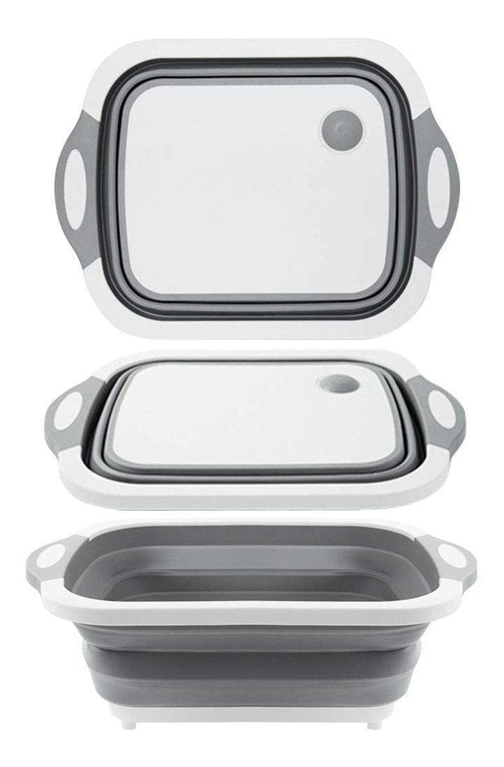 Folding Plastic Cutting Boards Chopping Dish Tub - 3-in-1 Collapsible Cutting Board Chopping Blocks 3-in-1 Collapsible Cutting Board