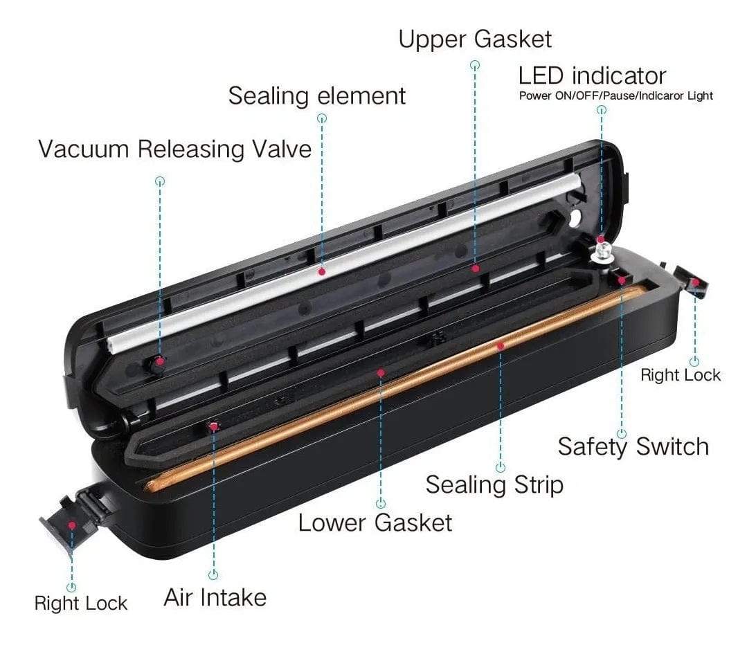Food Vacuum Sealer | Air Tight Packing Food Bags Sealer Machine Food Vacuum Sealer