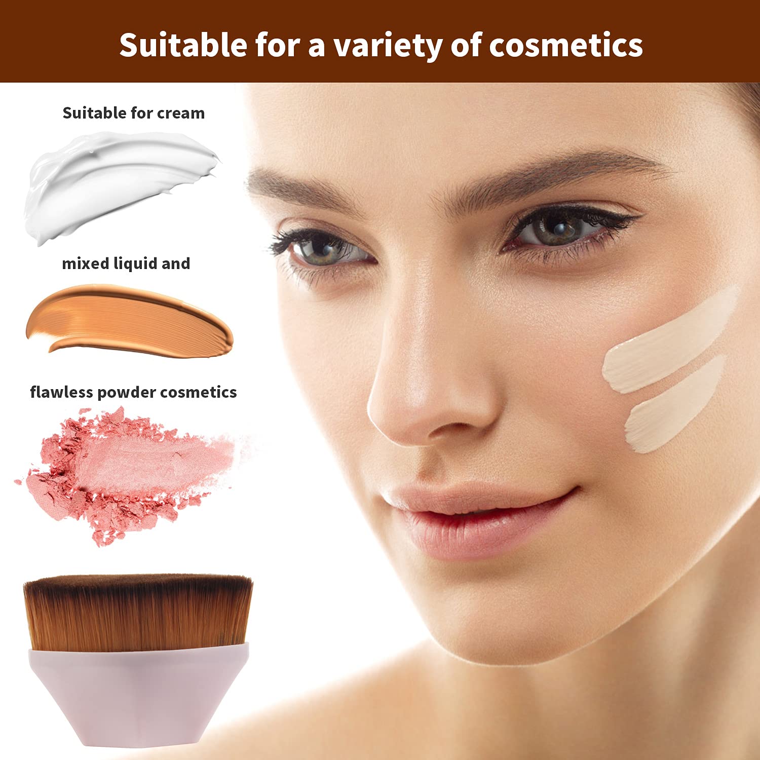 Foundation Brushes Makeup Cream Makeup Brush Cleaner Concealer Brush Foundation Makeup Brush