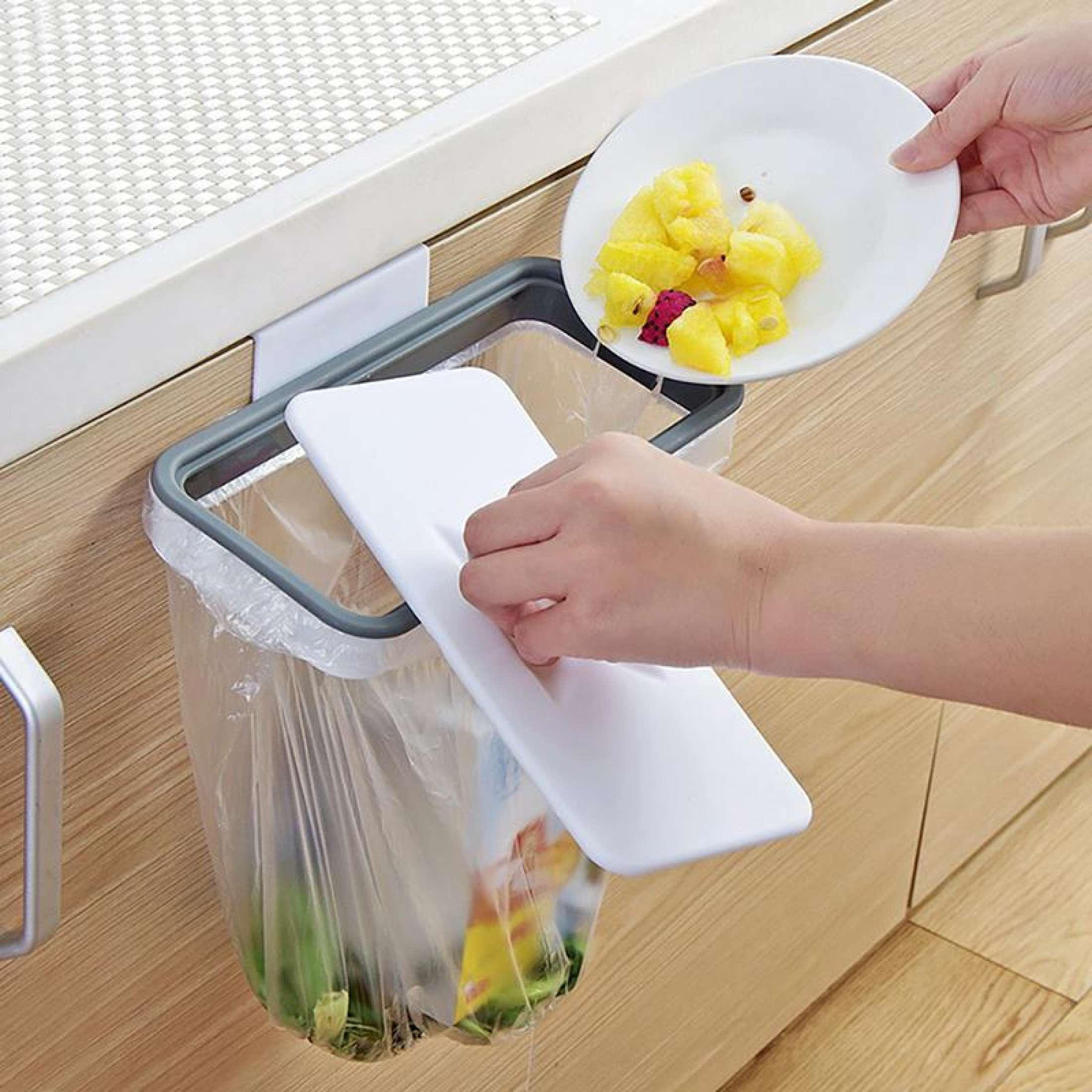 Garbage Bag Holder Hanging Trash Bag Plastic Holder Door Mounted Trash Bag Holder