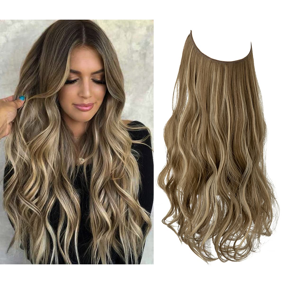 Hair Extensions Clip In Long Artificial Wig For Women - Halo Hair Extensions Halo Hair Extensions