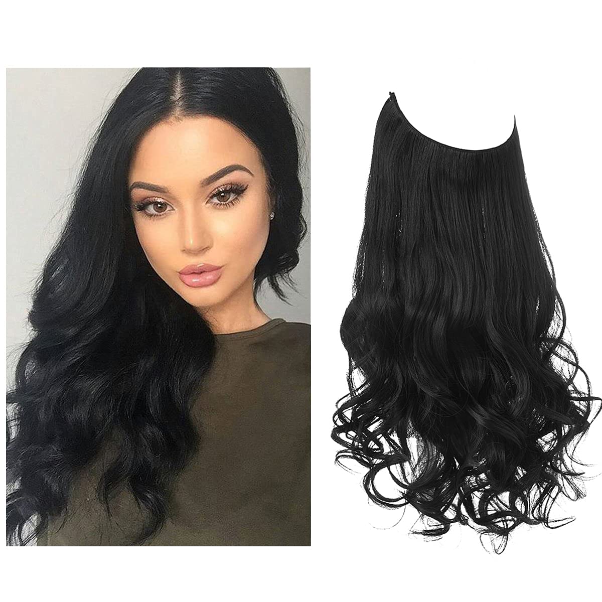 Hair Extensions Clip In Long Artificial Wig For Women - Halo Hair Extensions Halo Hair Extensions