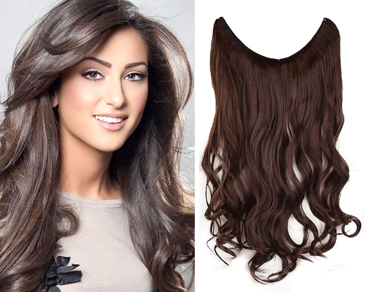 Hair Extensions Clip In Long Artificial Wig For Women - Halo Hair Extensions Halo Hair Extensions