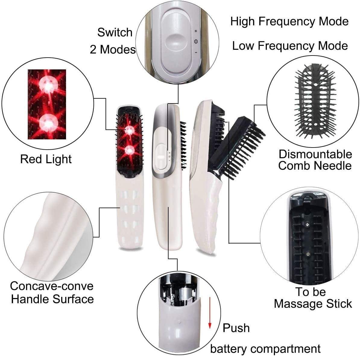 Head Massager Comb Electric Scalp Massage Hair Brush Electric Scalp Massager Brush